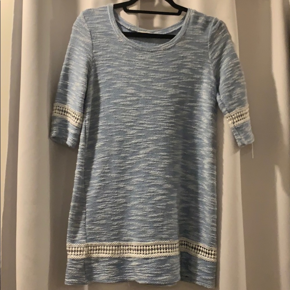 Blue and white lace Spring Dress